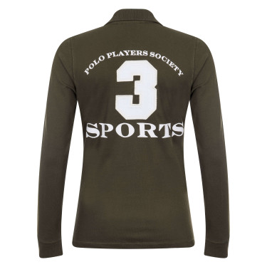 Polo Favouritas EQ a maniche lunghe HV Polo Esercito Kaki