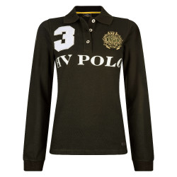Polo Favouritas EQ a maniche lunghe HV Polo Pino Nero