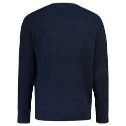 Maglione intrecciato uomo HV Polo Classy Blu navy