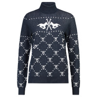 Maglione jacquard HV Polo Cecile Blu navy