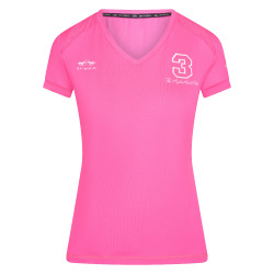 T-shirt Favouritas Tech manica corta HV Polo Fucsia neon Rosa