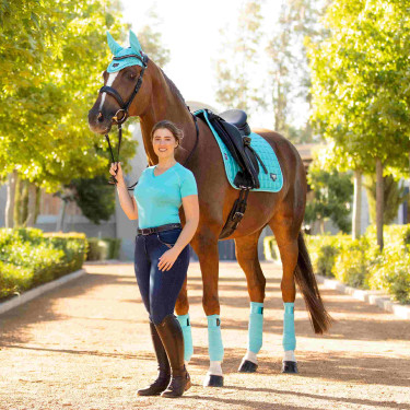 Sottosella LeMieux Loire Memory Dressage Square Azzurro Blu