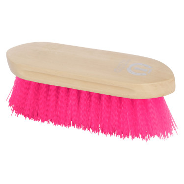 Imperial Riding Dandy spazzola in nylon duro con dorso in legno verniciato Rosa neon