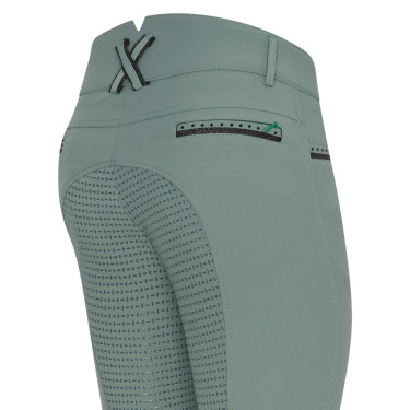 Pantaloni da equitazione Imperial Riding El Capone a vita alta FullGrip Saggio scuro Blu