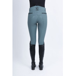 Pantaloni da equitazione Imperial Riding El Capone a vita alta FullGrip Saggio scuro Blu