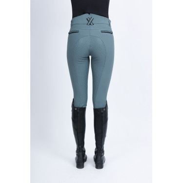 Pantaloni da equitazione Imperial Riding El Capone a vita alta FullGrip Saggio scuro Blu