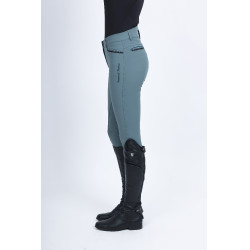 Pantaloni da equitazione Imperial Riding El Capone a vita alta FullGrip Saggio scuro Blu