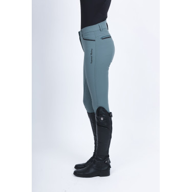Pantaloni da equitazione Imperial Riding El Capone a vita alta FullGrip Saggio scuro Blu