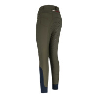 Pantaloni da equitazione Euro-Star Miley PowerGrip donna Oliva Verde
