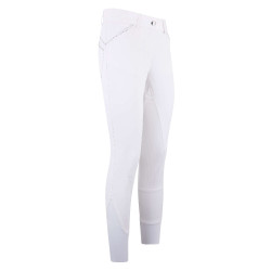 Pantaloni da equitazione Easy Rider Elodie Diamond FullGrip per bambini Bianco Pantaloni da equitazione Easy Rider Elodie Diamond FullGrip per bambini Bianco