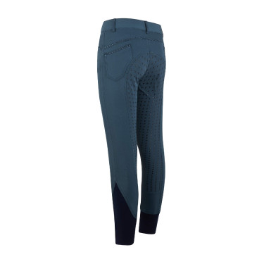 Pantaloni da equitazione Easy Rider Elodie Diamond FullGrip per bambini Blu notte