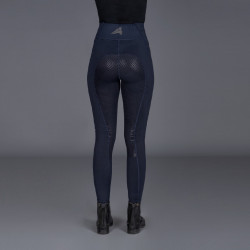 Leggings da equitazione Easy Rider Livia FullGrip Blu navy