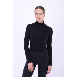 Top con mezza zip Euro-Star Maggy Magnete mélange Grigio Top con mezza zip Euro-Star Maggy Magnete mélange Grigio