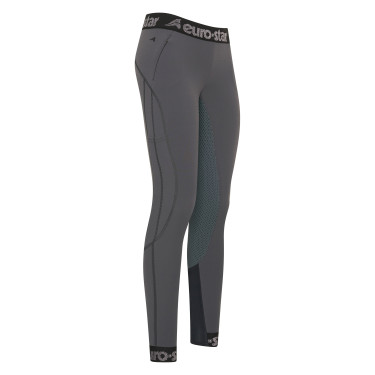 Pantaloni da equitazione Euro-Star Athletic Softshell FullGrip Periscopio Grigio