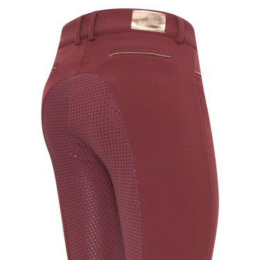 Pantaloni da equitazione Euro-Star Arielle Fashion FullGrip Zinfadel Bordeaux