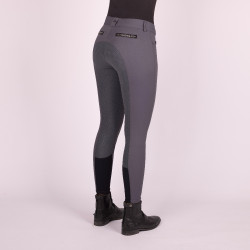 Pantaloni da equitazione Euro-Star Arista Fashion Diamond FullGrip Periscopio Grigio