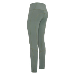 Leggings da equitazione Euro-Star Breez Summer FullGrip Castoro grigio Verde