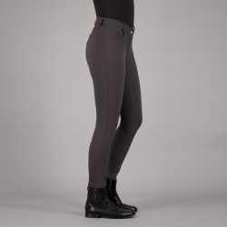 Pantaloni da equitazione Easy Rider Evita FullGrip per bambini Terra Grigio