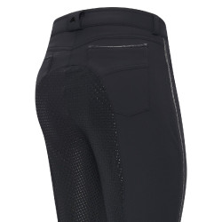 Pantaloni da equitazione Euro-Star Indigo Diam. Softshell FullGrip Nero