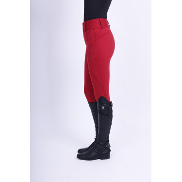 Leggings da equitazione Easy Rider Don FullGrip Melagrana Rosso