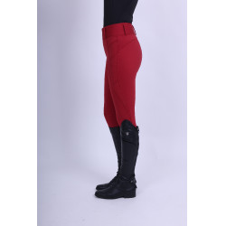 Leggings da equitazione Easy Rider Don FullGrip Melagrana Rosso
