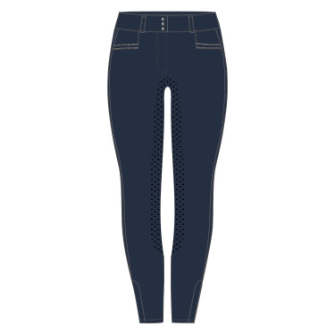 Pantaloni da equitazione Easy Rider Amara FullGrip Blu navy