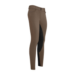 Pantaloni da equitazione Euro-Star Arielle Snow FullGrip Goccia di cioccolato Marrone