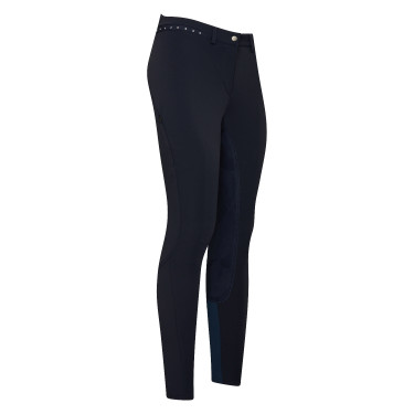 Pantaloni da equitazione Euro-star Equitation Queen Diamond Full estivi Blu navy