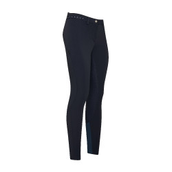 Pantaloni da equitazione Euro-star Equitation Queen Diamond FullGrip estivi Blu navy