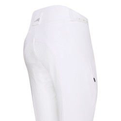 Pantaloni da equitazione Euro-star Equitation Queen Diamond FullGrip estivi Bianco