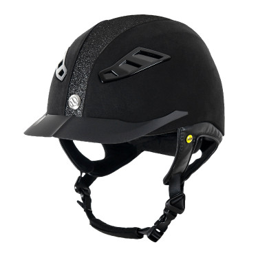 Casco Back on Track® EQ3 Lynx Microfibra/Strass Nero Casco Back on Track® EQ3 Lynx Microfibra/Strass Nero