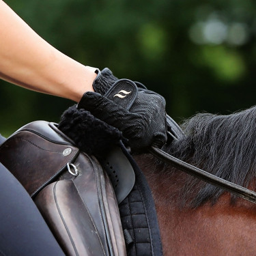 Guanti da equitazione Back on Track® Nero