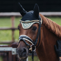 Cuffia per cavallo Night Collection Back On Track Oliva Verde
