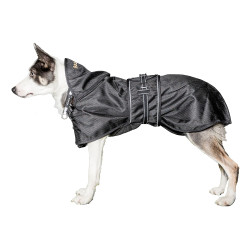 Cappotto impermeabile foderato per cane Back on Track Nero
