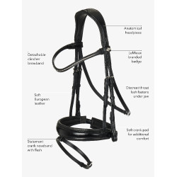 Briglia da dressage Classic LeMieux Nero Briglia da dressage Classic LeMieux Nero