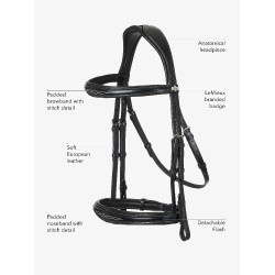 Briglia combinata LeMieux Competition Avana Marrone