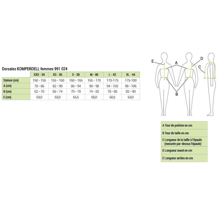 Dorsale Komperdell FlexFit donna Dorsale Komperdell FlexFit donna