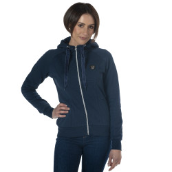 Felpa con zip da donna Tazlina Flags & Cup Blu navy