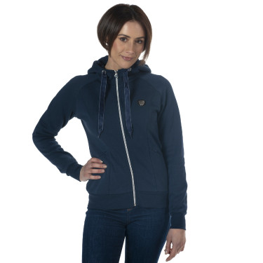 Felpa con zip da donna Tazlina Flags & Cup Blu navy