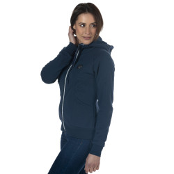 Felpa con zip da donna Tazlina Flags & Cup Blu navy