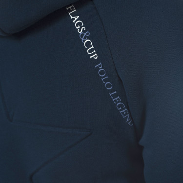 Felpa con zip da donna Tazlina Flags & Cup Blu navy