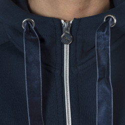 Felpa con zip da donna Tazlina Flags & Cup Blu navy