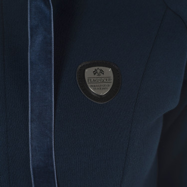 Felpa con zip da donna Tazlina Flags & Cup Blu navy