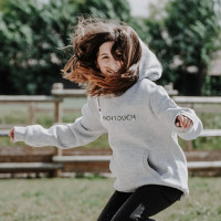 Felpa con cappuccio Equithème Britney Bambino Grigio