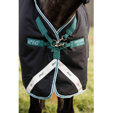 Coperta Horseware Amigo® Bravo 12 Plus 250g 1200D Marina / acqua Blu Coperta Horseware Amigo® Bravo 12 Plus 250g 1200D Marina / acqua Blu