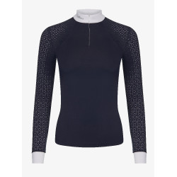 Polo da concorso LeMieux Olivia a maniche lunghe Blu navy