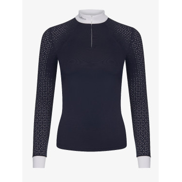 Polo da concorso LeMieux Olivia a maniche lunghe Blu navy