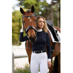 Polo da concorso LeMieux Olivia a maniche lunghe Blu navy