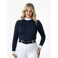 Polo da concorso LeMieux Olivia a maniche lunghe Bianco Polo da concorso LeMieux Olivia a maniche lunghe Bianco