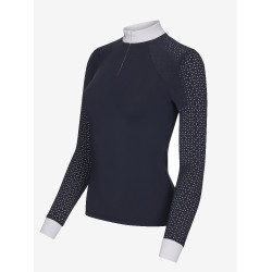Polo da concorso LeMieux Olivia a maniche lunghe Blu navy
